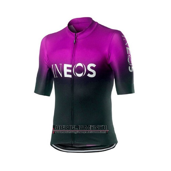 Abbigliamento Castelli Ineos 2019 Manica Corta e Pantaloncino Con Bretelle Nero Viola - Clicca l'immagine per chiudere